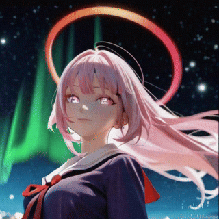天使とオーロラ